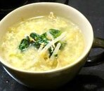 レタスともやしの中華スープ